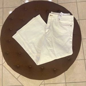 Loft High Rise Wide Leg Cropped Jeans